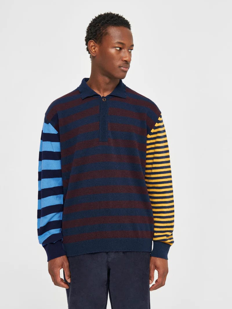Knitted Long Sleeve Polo Top