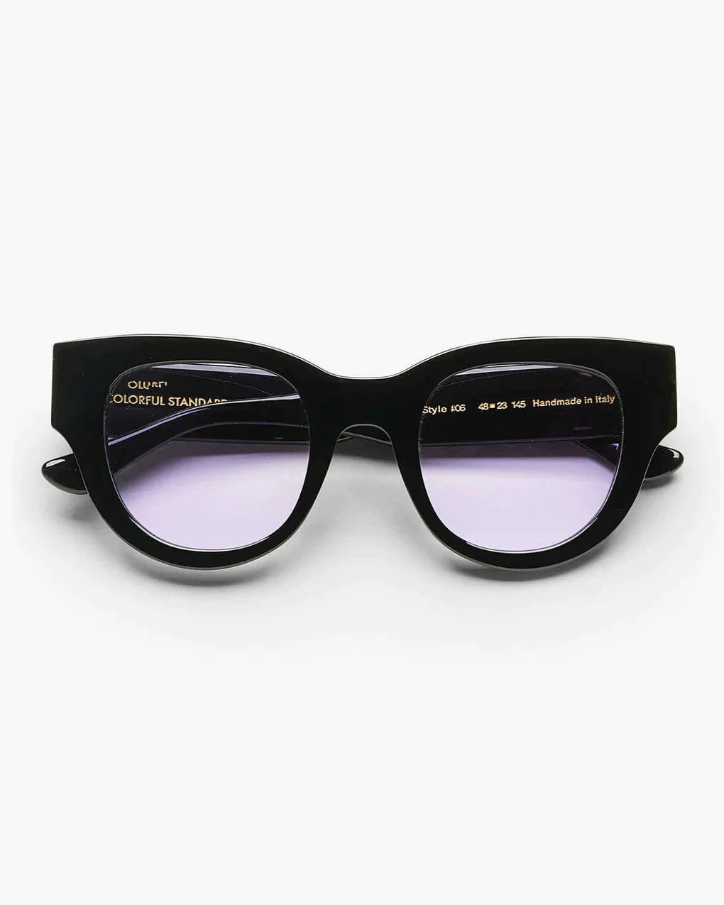Black Frame Lavender Lens Sunglasses 06