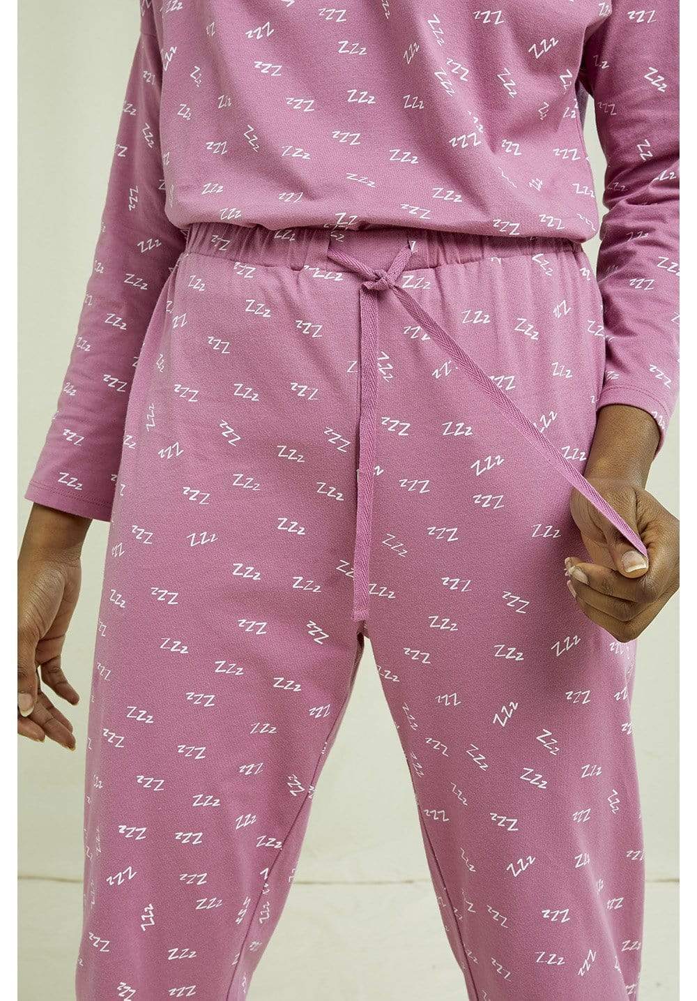 Pyjama Trousers in ZZZ Raspberry Print