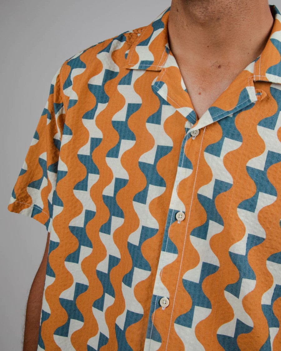Aloha Shirt Big Tiles Topaz