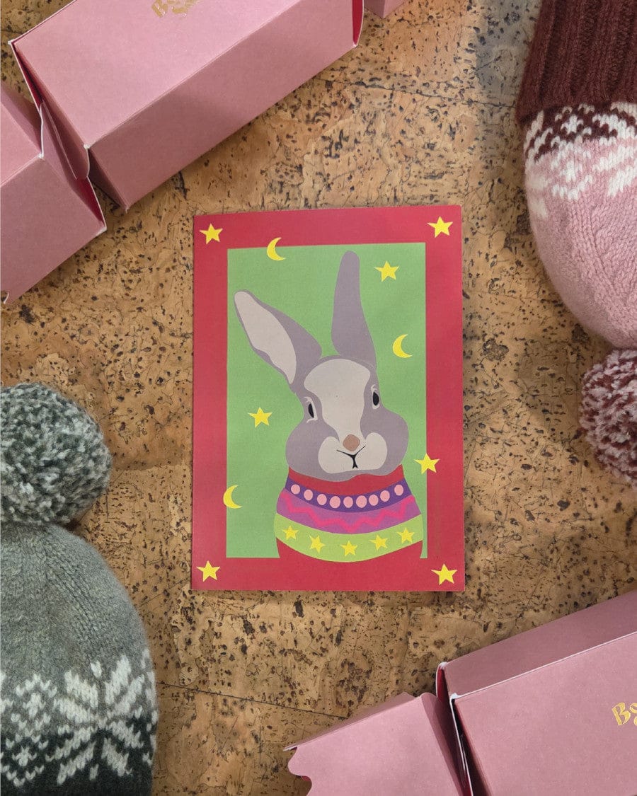 Rabbit Christmas Jumper Card