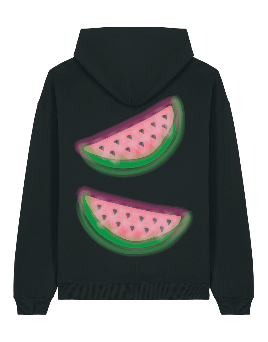 Double Watermelon Black Unisex Hoodie