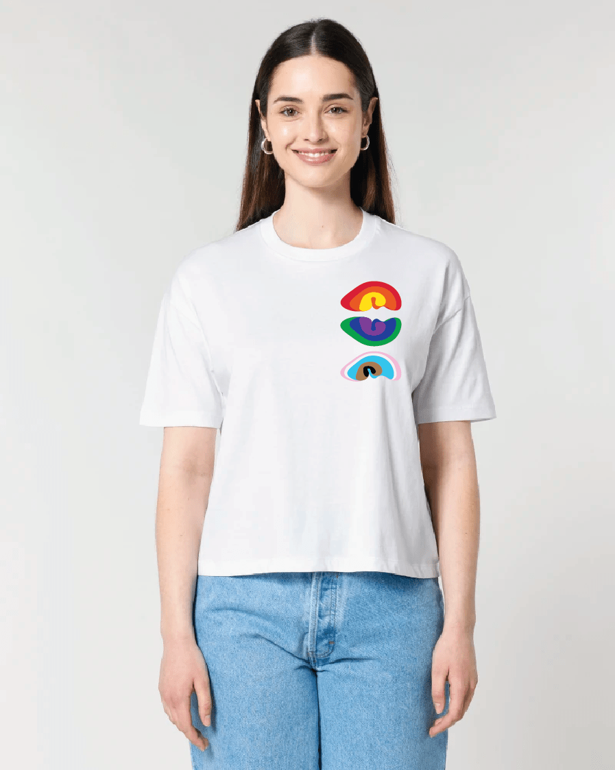 Pride White Cropped T-Shirt