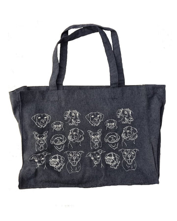 Dogs Shopping Bag Midnight Blue