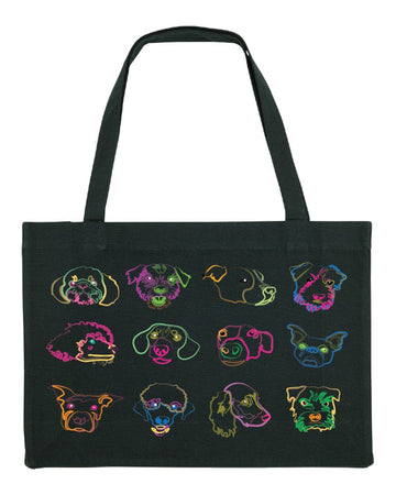 Neon Dog Tote Bag