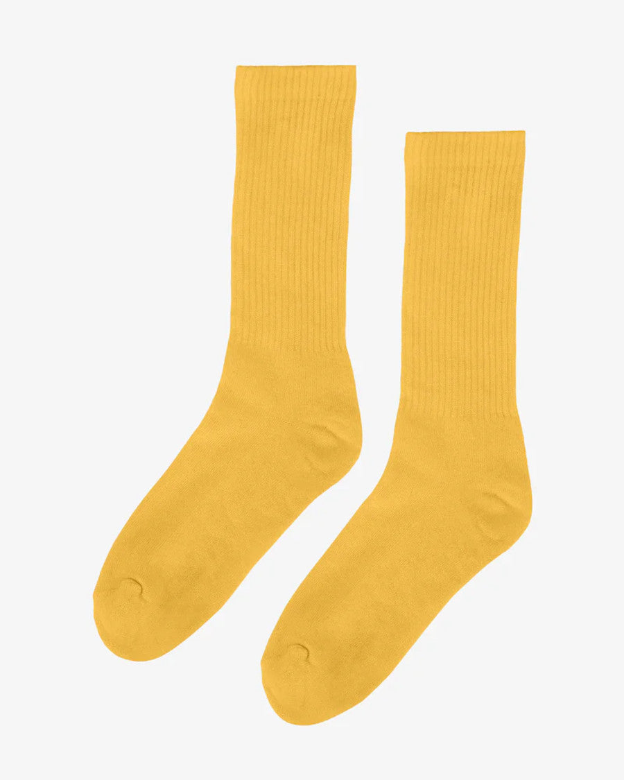 Organic Active Socks Burned Yellow