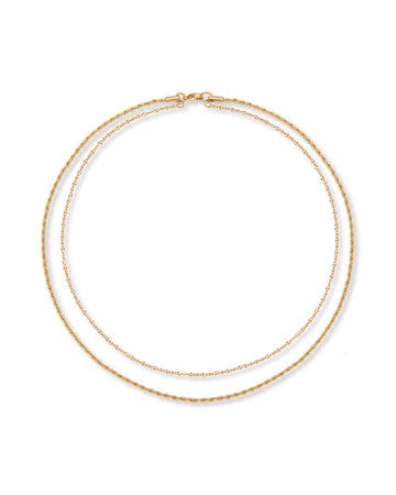 Layered Chain Necklace Gold