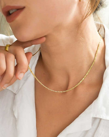 Snake Chain Necklace Gold