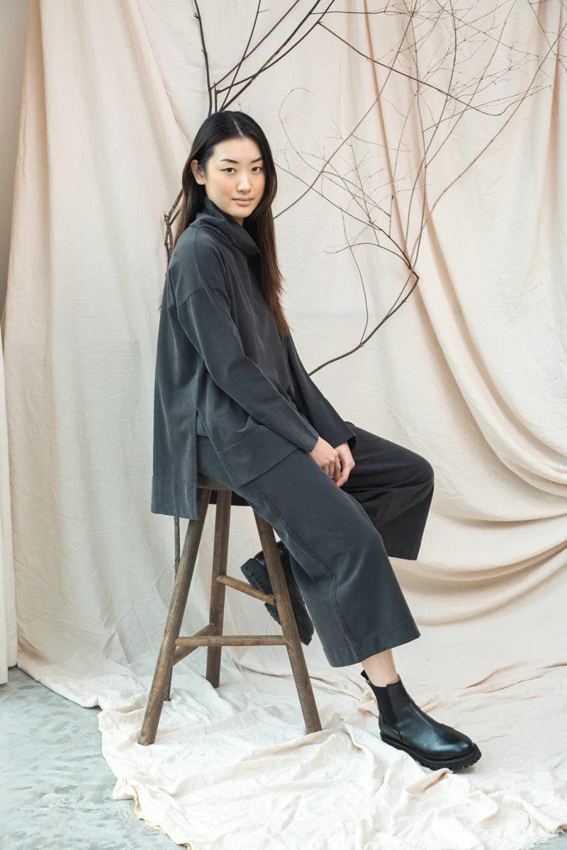 Taya Trousers Washed Black
