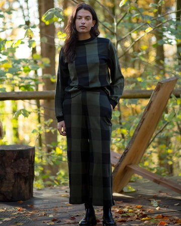 Thorne-Cay Trousers Green & Black Check
