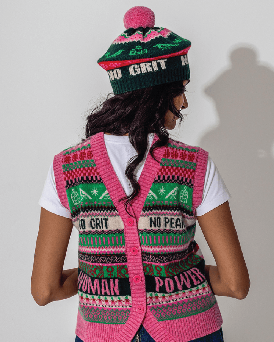 Fairisle Beret Bubblegum