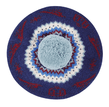 Fairisle Beret Klein & Claret