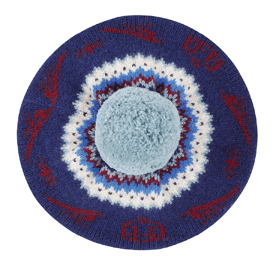 Fairisle Beret Klein & Claret