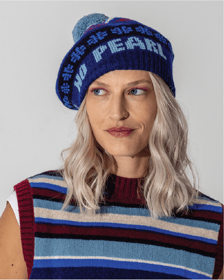 Fairisle Beret Klein & Claret
