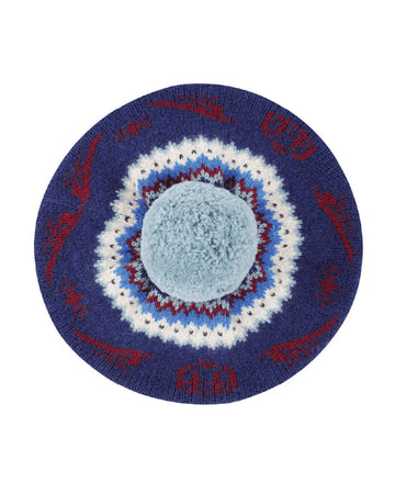 Fairisle Beret Klein & Claret