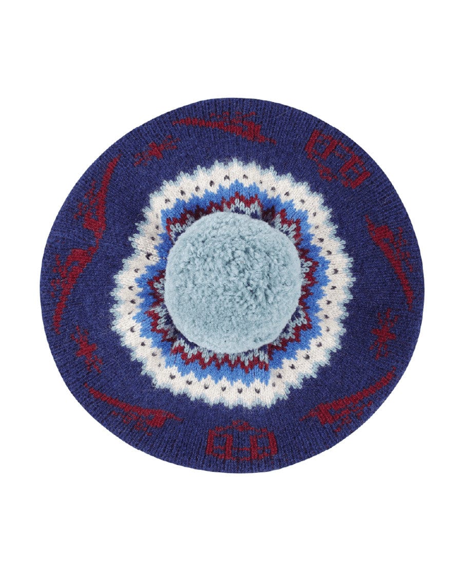 Fairisle Beret Klein & Claret