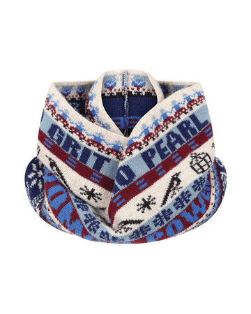 Fairisle Snood / Loop Scarf Klein & Claret