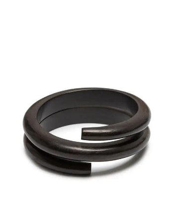 Black Wood Spiral Bangle