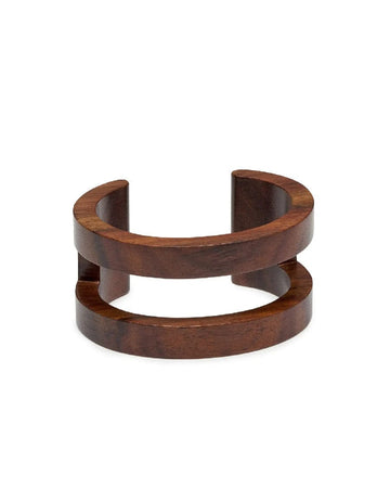 Brown Wood Cut Out Cuff