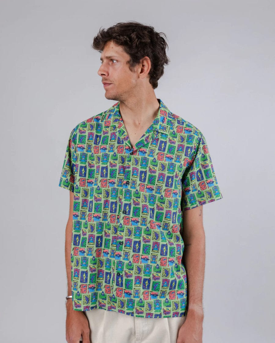 Aloha Shirt Jaws Green