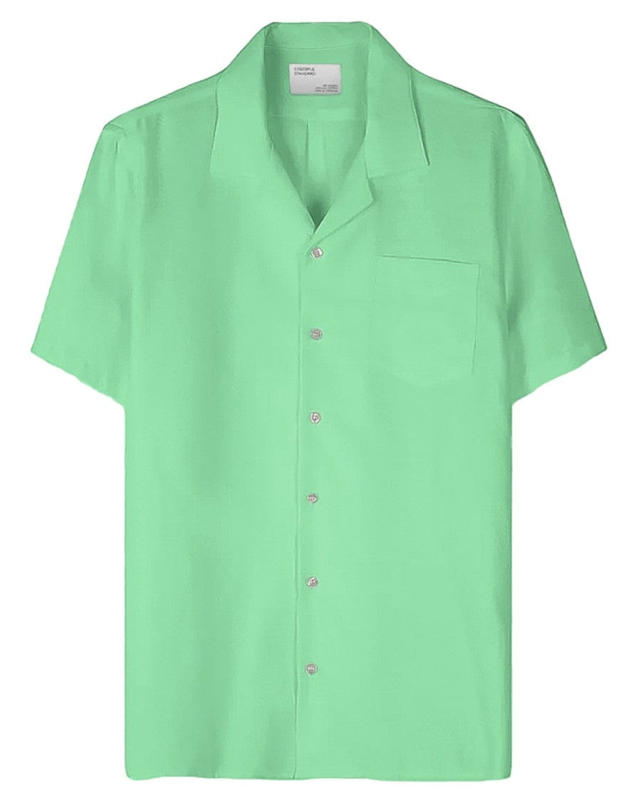 Linen Short Sleeved Shirt Spring Green