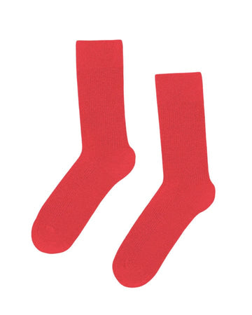 Classic Organic Socks Red Tangerine