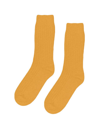 Merino Wool Socks Burned Yellow