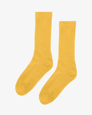 Organic Active Socks Burned Yellow