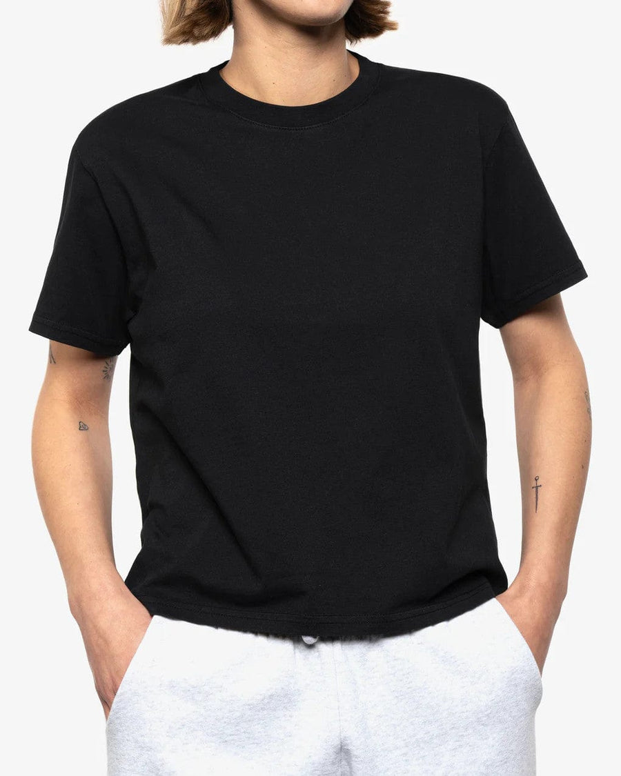 Boxy Crop T-Shirt Deep Black