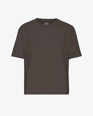 Boxy Crop Tee Coffee Brown