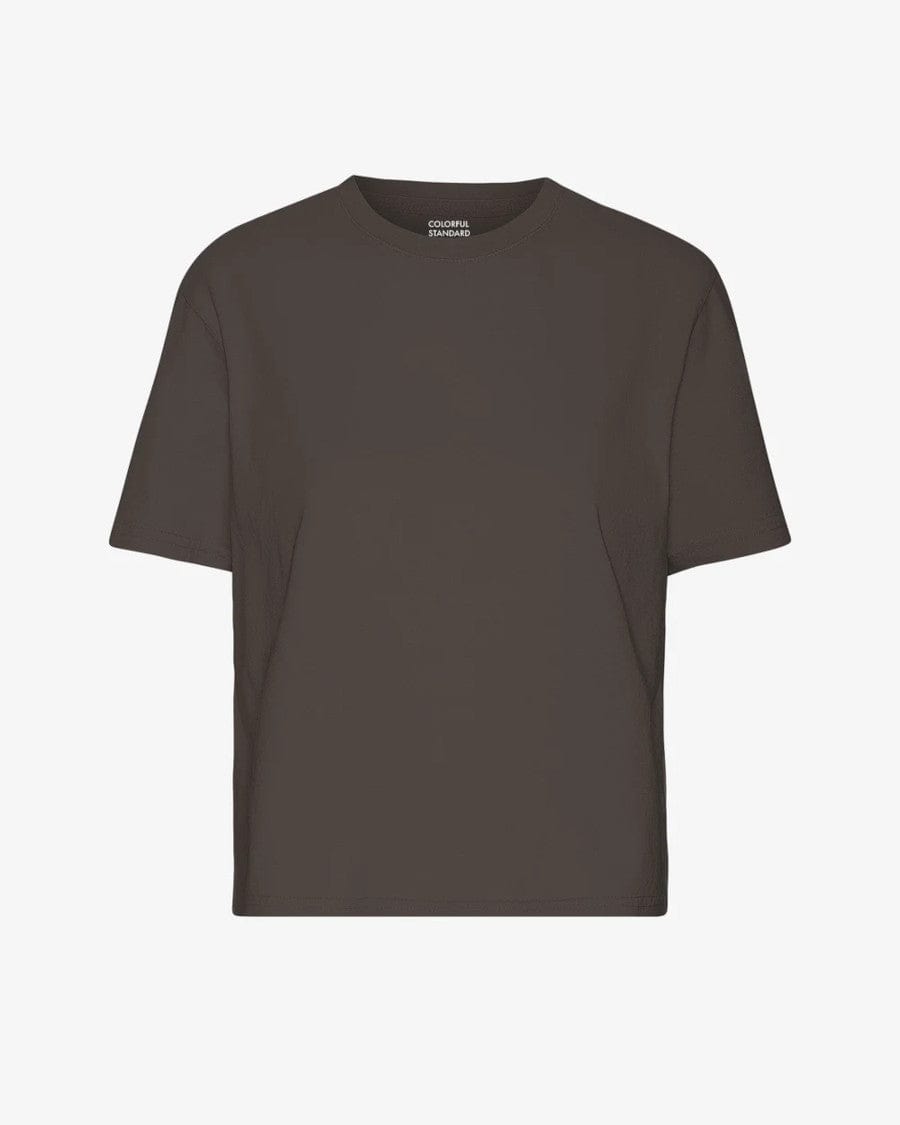 Boxy Crop Tee Coffee Brown