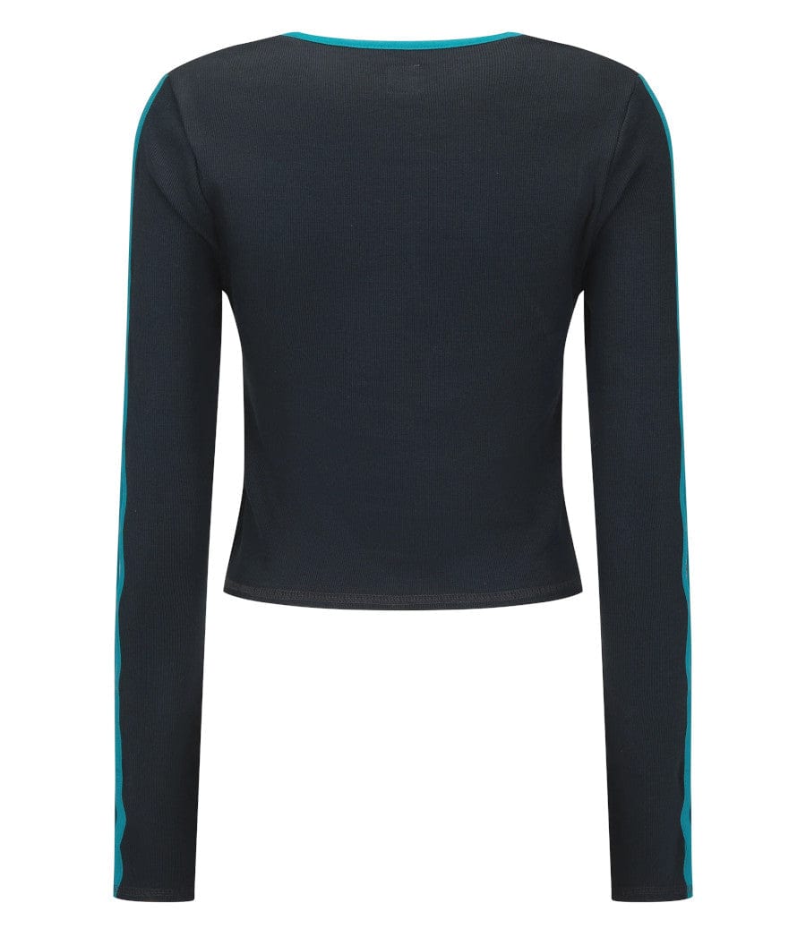 Cut-Out Top Black/Teal