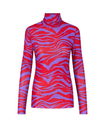 Koby Roll Neck Zebra Red