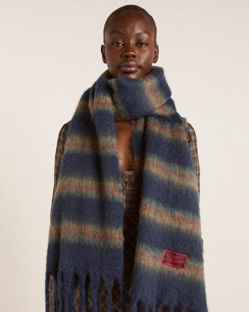 Brushed Oversized Scarf Stripe