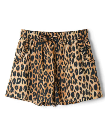 Leopard Pull On Shorts