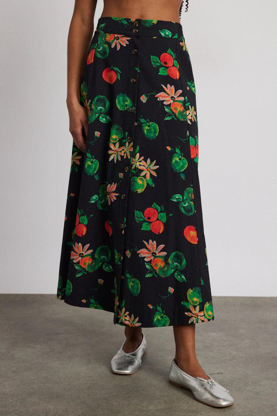 Lowrie  Midi Skirt Apple Print