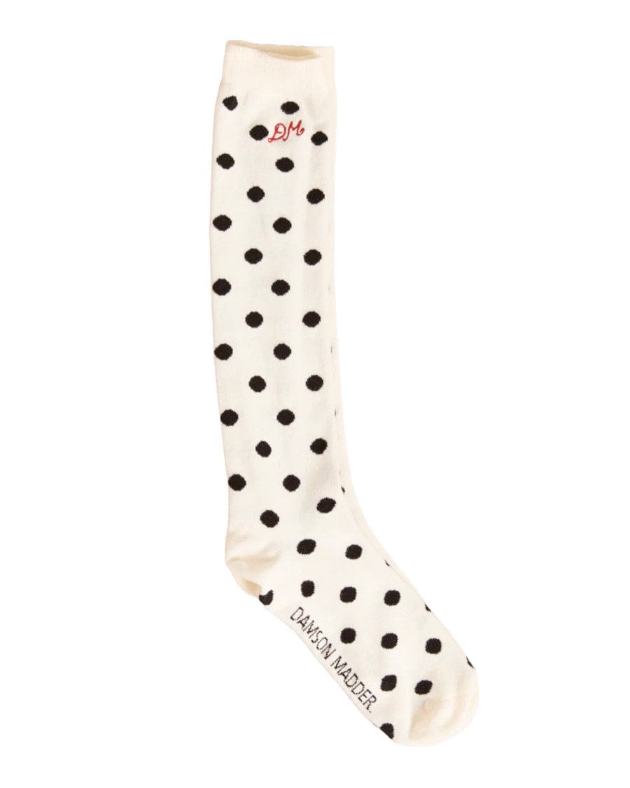 Knee High Polka Dot Socks Cream