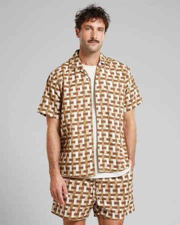 Marstrand Shirt Brown Square Weave