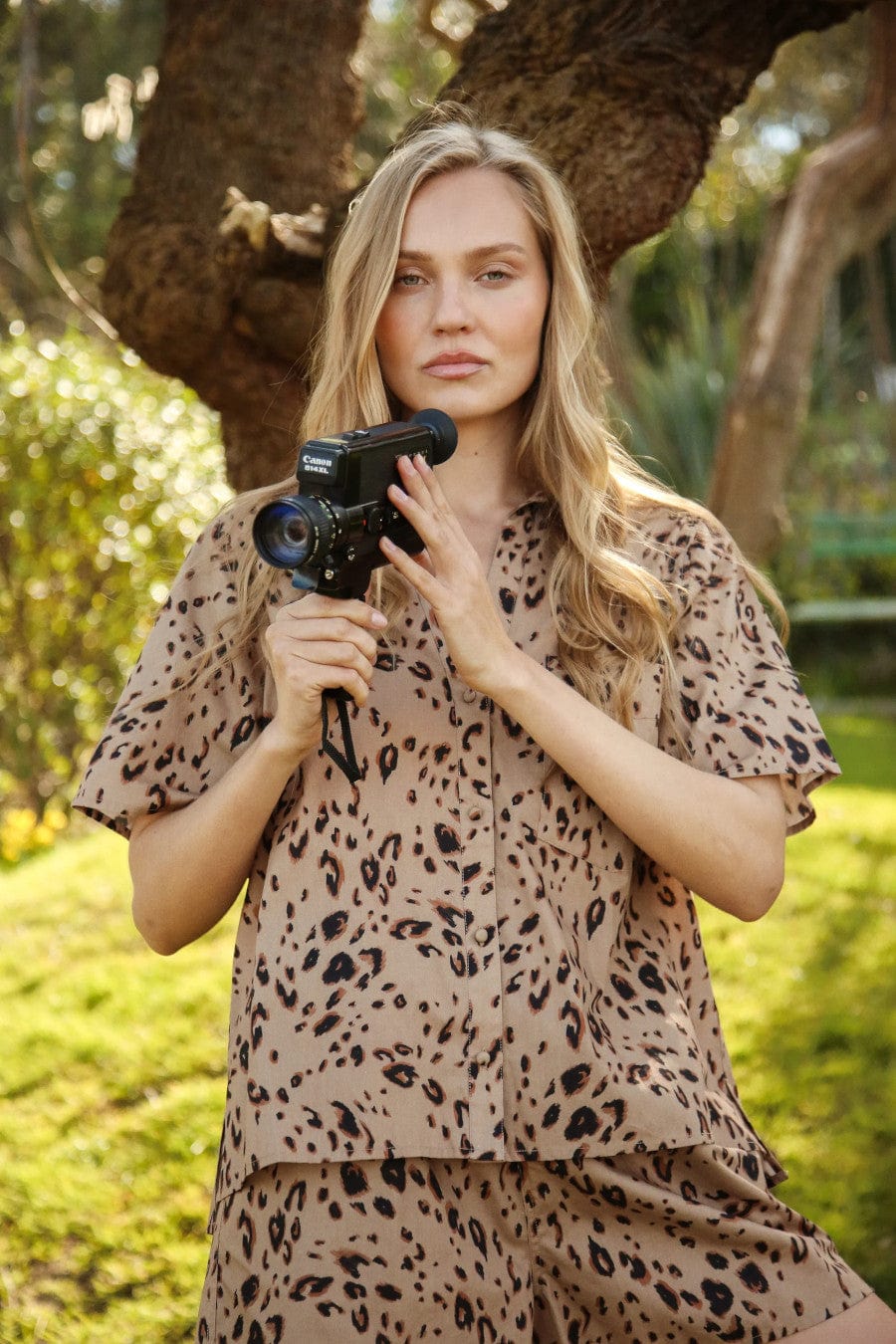 Matilde Shorts Brushtroke Leopard