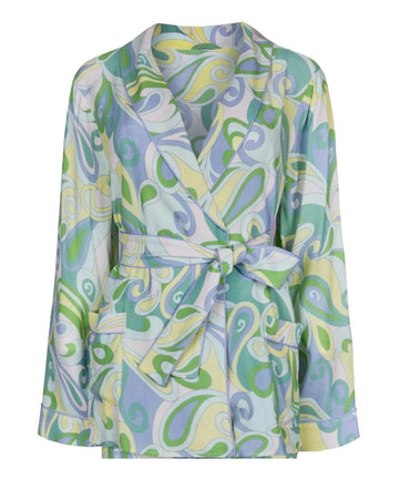 Rizzo Smoking Jacket Green Paisley