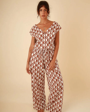 Sandi Trousers Sun Tile Geo Brown