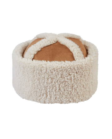 Arella Shearling Hat Tan Cream