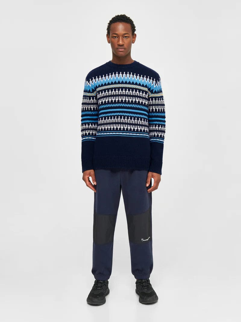 Knitted Pattern Crew Jumper