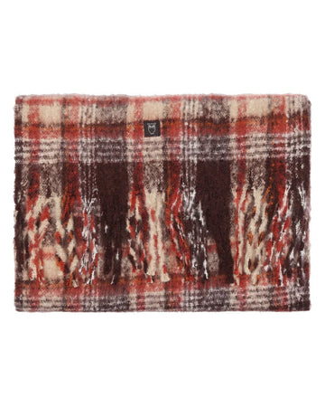 Brown & Red Checked Scarf