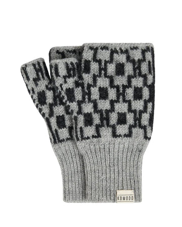 Grey Abstract Gloves