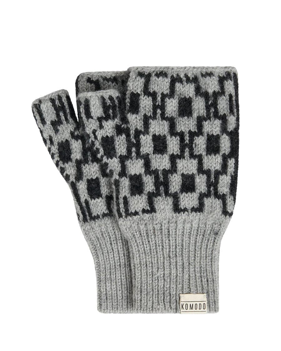 Grey Abstract Gloves
