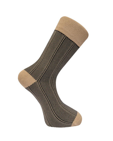 Herringbone Socks Croissant