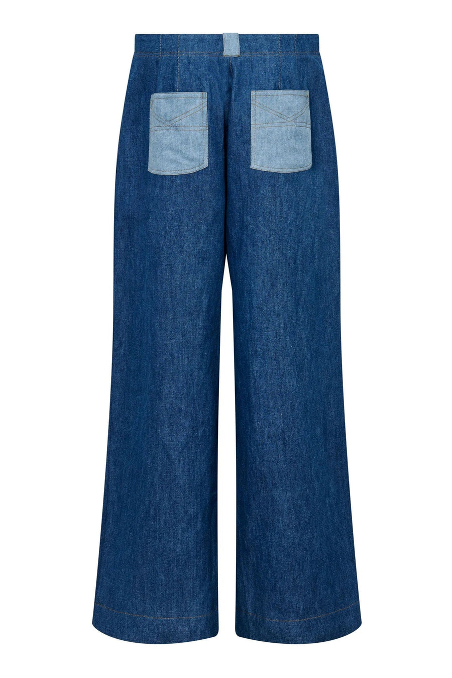 Lola Trousers Blue Patchwork