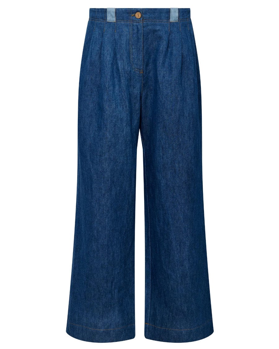 Lola Trousers Blue Patchwork