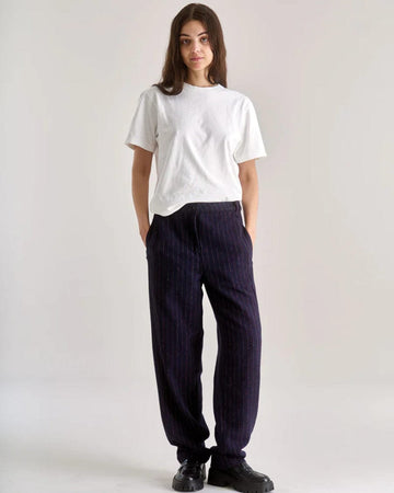 Maddie Trousers Navy Stripe